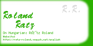 roland ratz business card